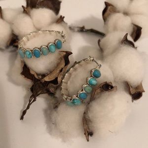 Turquoise and Silver Earrings